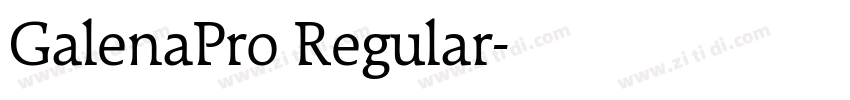 GalenaPro Regular字体转换